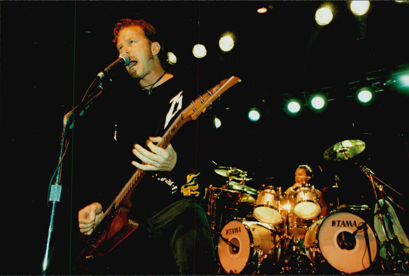 The band Metallica performs at the MÃ¼nchen Brewery in Stockholm - Vintage Photograph