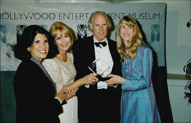 Diane Ladd, Bruce Dern and their daughter Laura Dern at the Legacy Awards ceremony in Los Angeles - Vintage Photograph