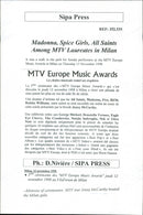 MTV star Jenny McCarthy is hosting the MTV Europe Music Awards in Milan - Vintage Photograph