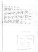 1983 LOCAL BEGAN CAMERA BAND SONGWRITER BRITISH PRESS SINGER - Vintage Photograph