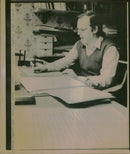Lars-Ãke Franke-Blom sits and writes music to an opera about 20th century boxer star Harry Persson - Vintage Photograph
