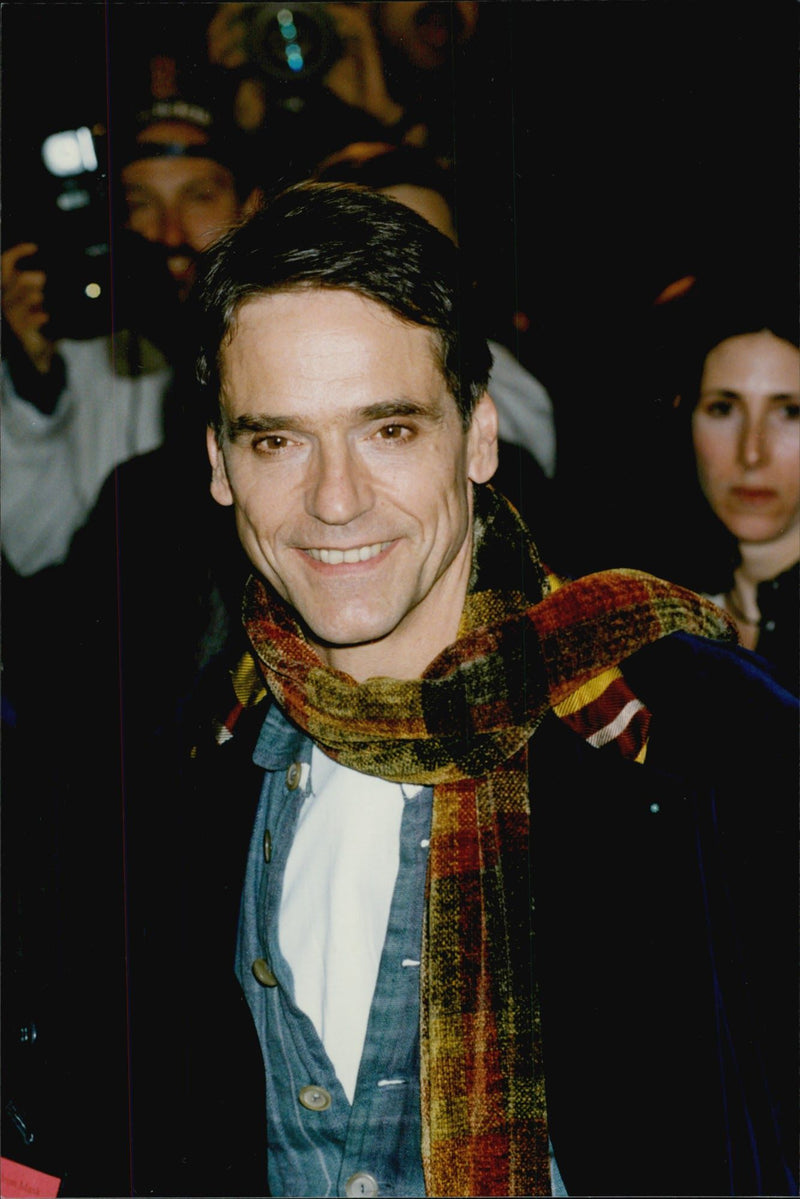 Actor Jeremy Irons attends the premiere of &quot;The Man With Iron Mask&quot; - Vintage Photograph