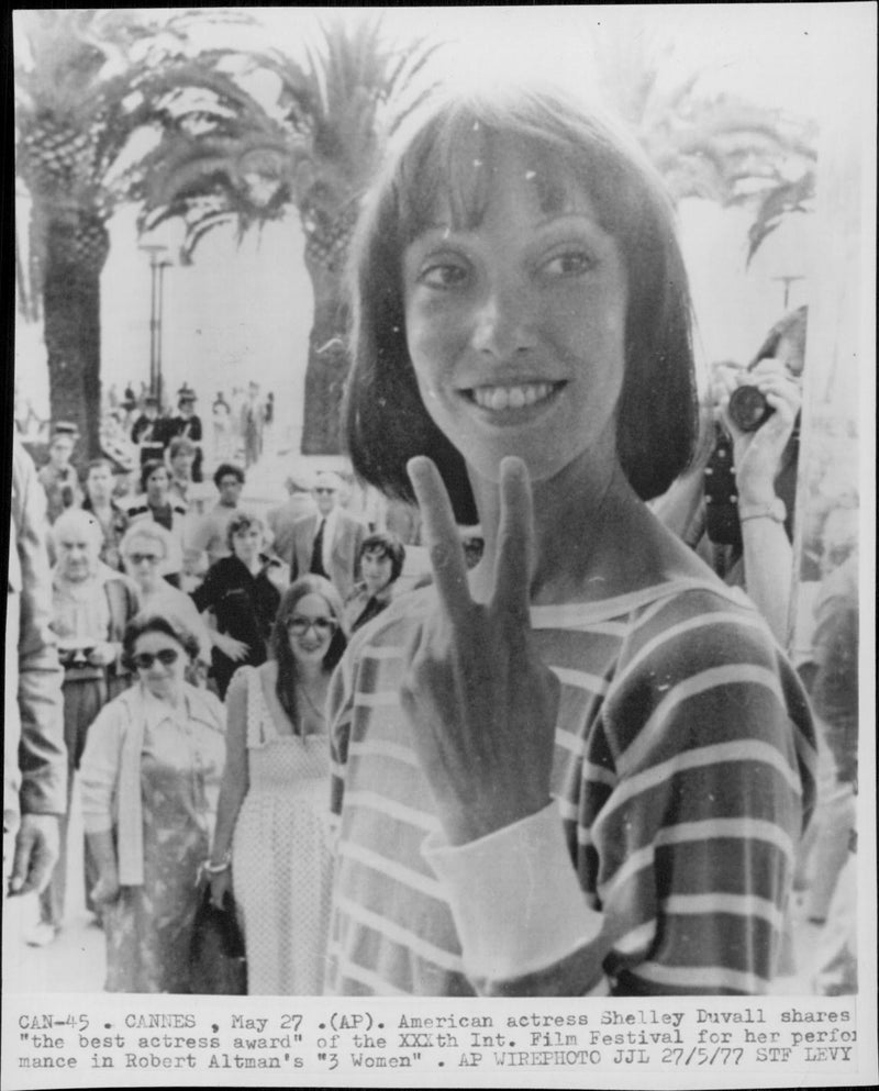 Actress Shelley Duvall during the Cannes Film Festival. - Vintage Photograph