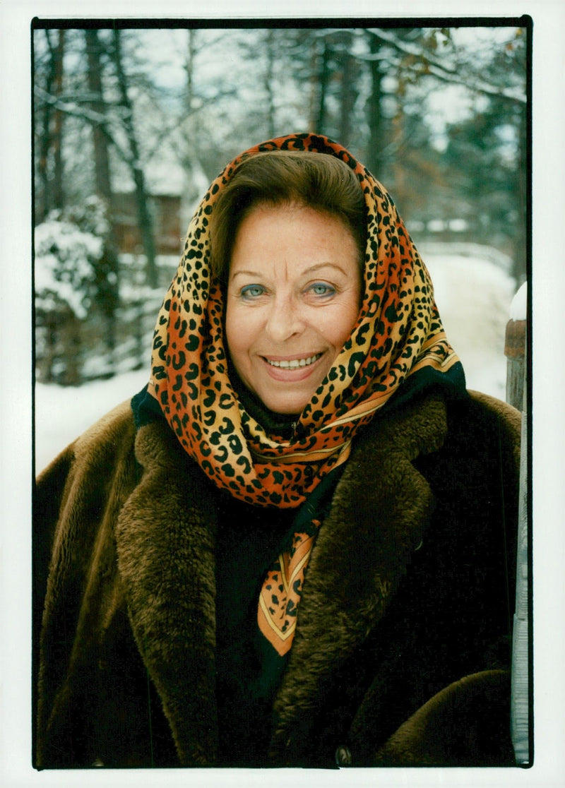 Portrait photography of actress Margaretha Krook. Press image from Skansen. - Vintage Photograph