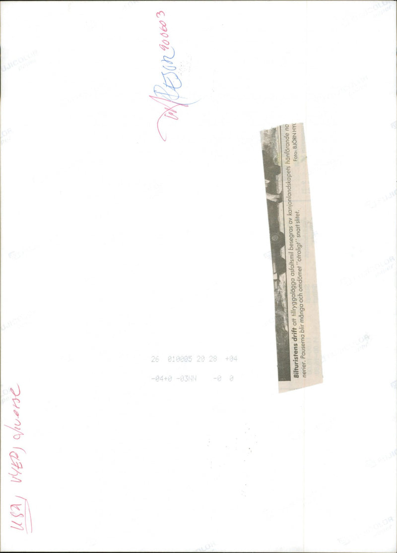 A car tourist admires the canyon landscape - Vintage Photograph