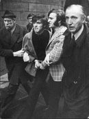 Andelko Brajkovic and his comrade Miro Barešic are thrown away after the attack at the Yugoslav Embassy in Stockholm - Vintage Photograph