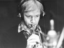 The musician Jan Allan plays the trumpet. - Vintage Photograph