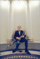 Paddy Moloney, member of the Irish music group The Cheiftains - Vintage Photograph