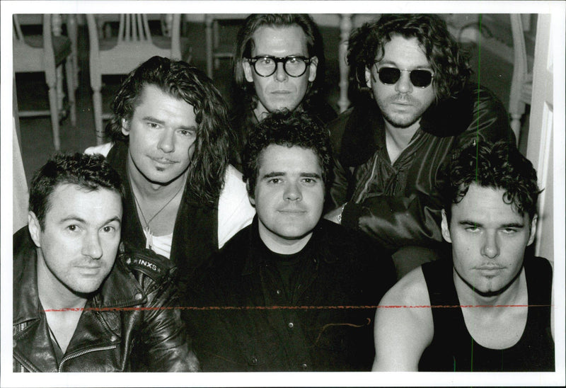 Music group INSX - Vintage Photograph