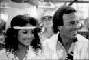 Latoya Jackson, Sister of Michael Jackson, and Julio Iglesias at a concert on the United States National Day. - Vintage Photograph