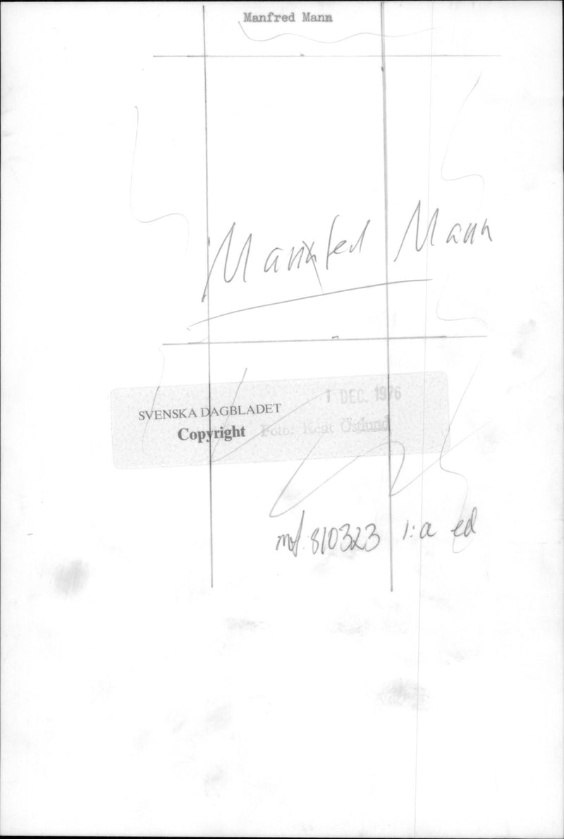 The musician Manfred Mann - Vintage Photograph
