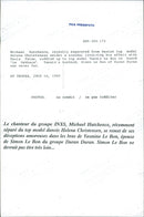 Paula Yates on the beach together with Michael Hutchence. - Vintage Photograph