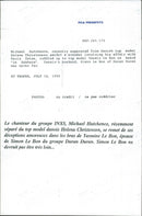 Paula Yates on the beach together with Michael Hutchence. - Vintage Photograph