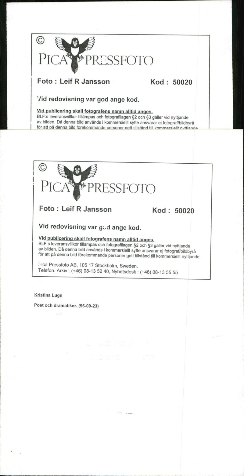 ESPONSIBLE WHEE IMAGE DELIVEY BLFS CODE LEIF JANSSON POET SWEDEN - Vintage Photograph