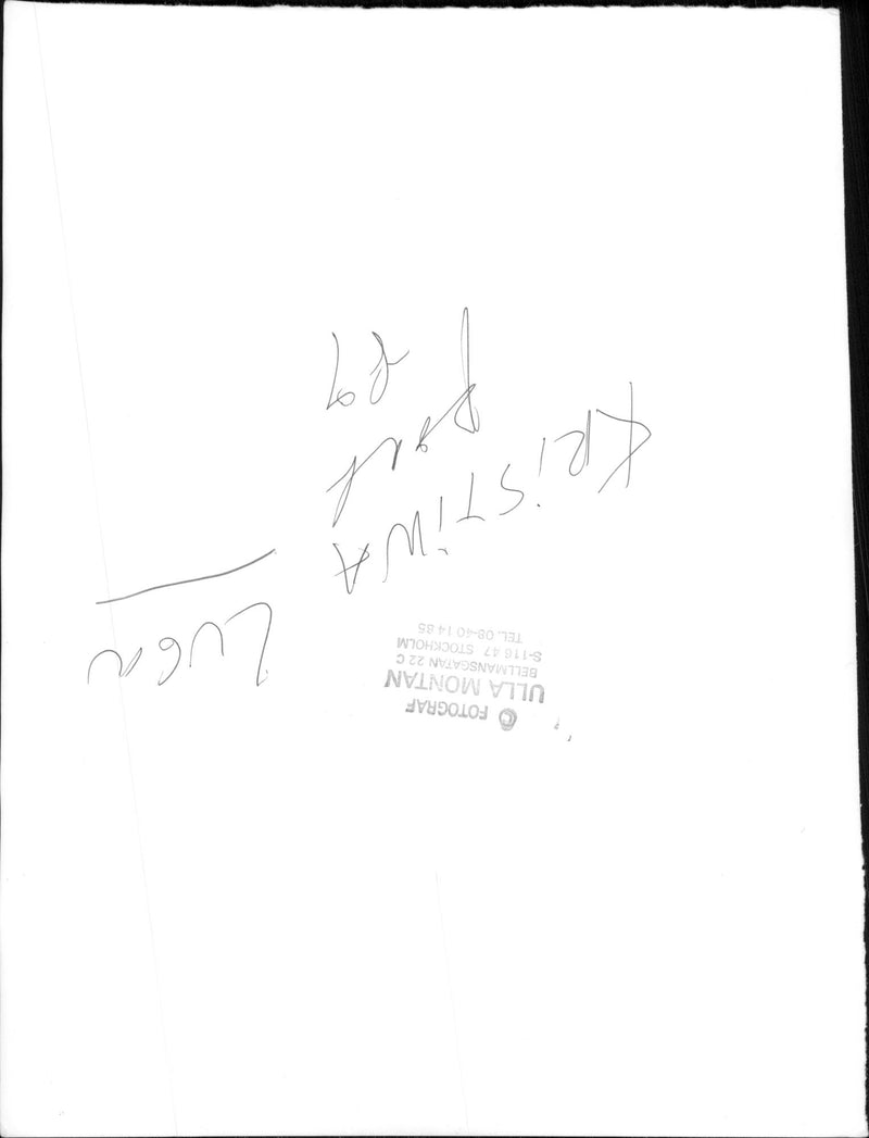 PHOTOGRAPH BY KISTINA TEL MONTAN STOCKHOLM ULLA POET BELL LEIF JANSSON SWEDEN - Vintage Photograph