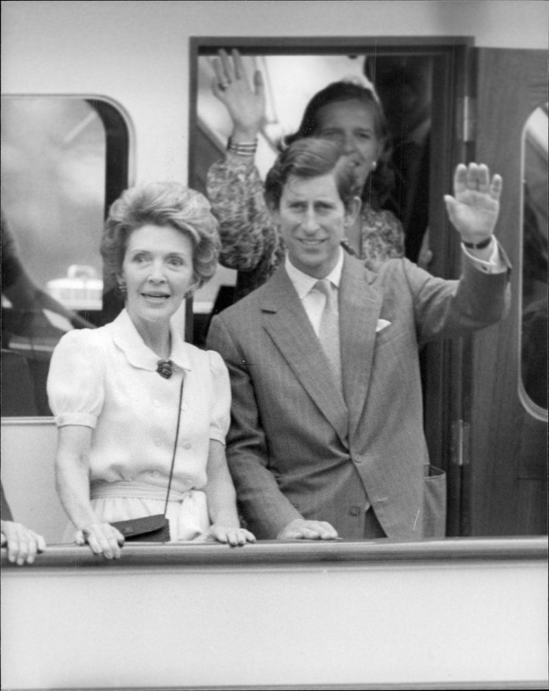 Nancy Reagan and Prince Charles. The picture taken during the Prince&