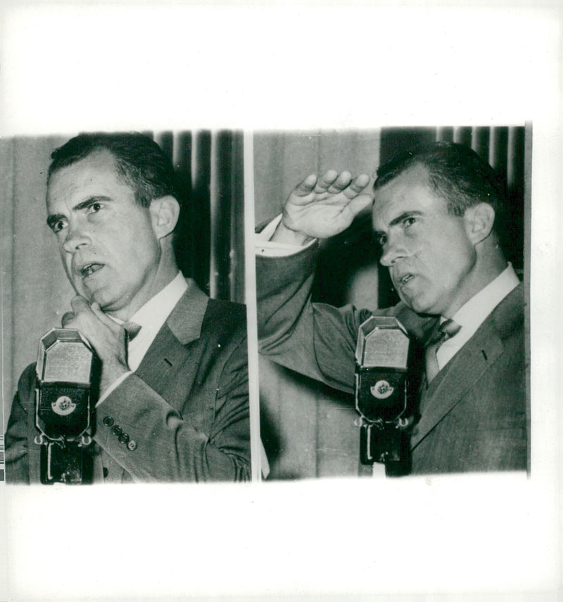 Vice President Richard Nixon speaks at Claridge&