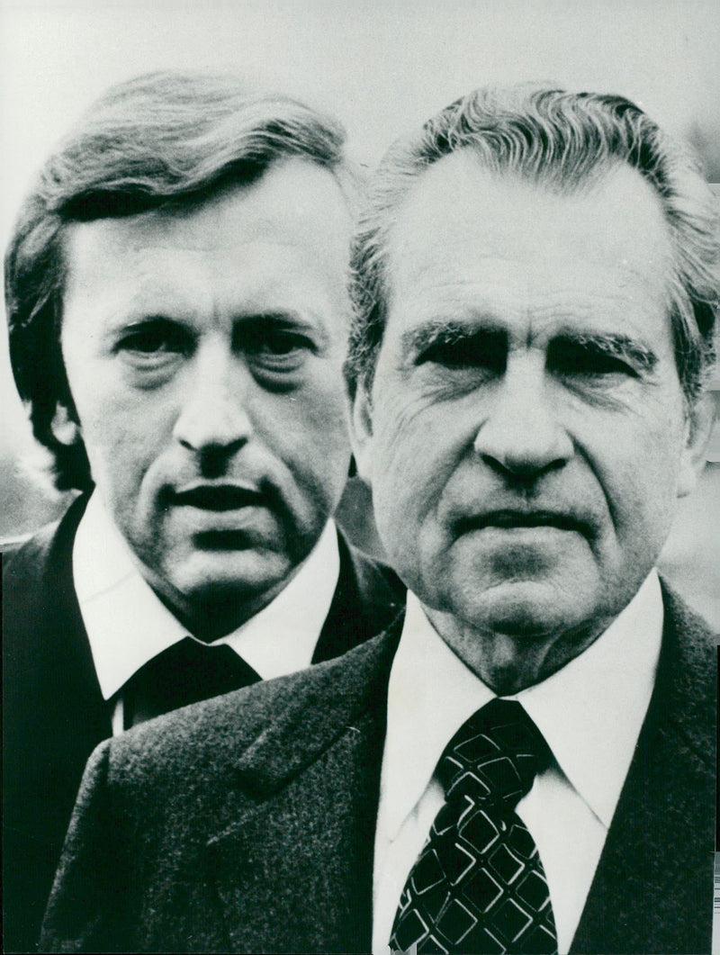 David Frost and Richard Nixon - Vintage Photograph