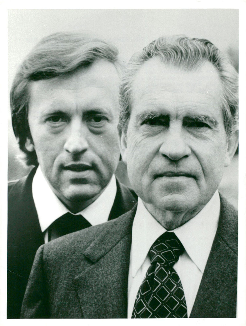 David Frost and Richard Nixon - Vintage Photograph