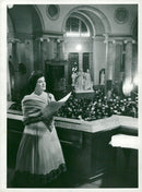 Opera singer Birgit Nilsson at a concert in Skeppsholm Church - Vintage Photograph