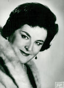 Opera singer Birgit Nilsson introduced a Wagnerafton in the Concert Hall in connection with the 150th anniversary of Richard Wagners birth - Vintage Photograph