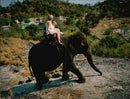 Elephant riding in Thailand - Vintage Photograph