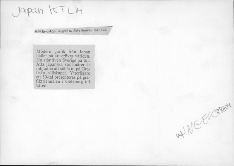 My landscape, screenplay by artist Abito Koyama - Vintage Photograph