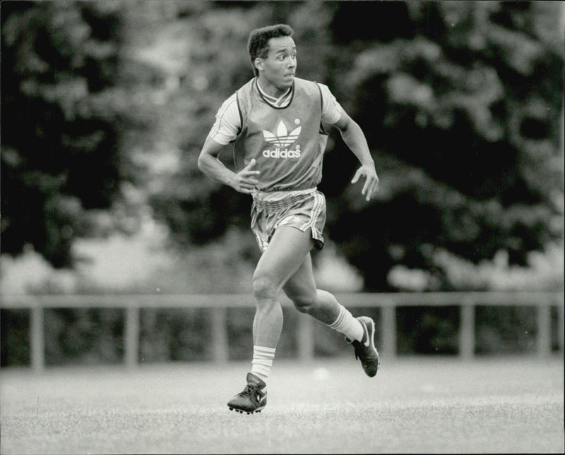 Football player Martin Dahlin, MalmÃ¶ FF - Vintage Photograph