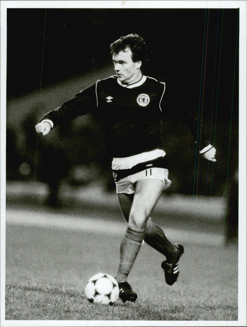 Football player Davie Cooper (Scotland) - Vintage Photograph