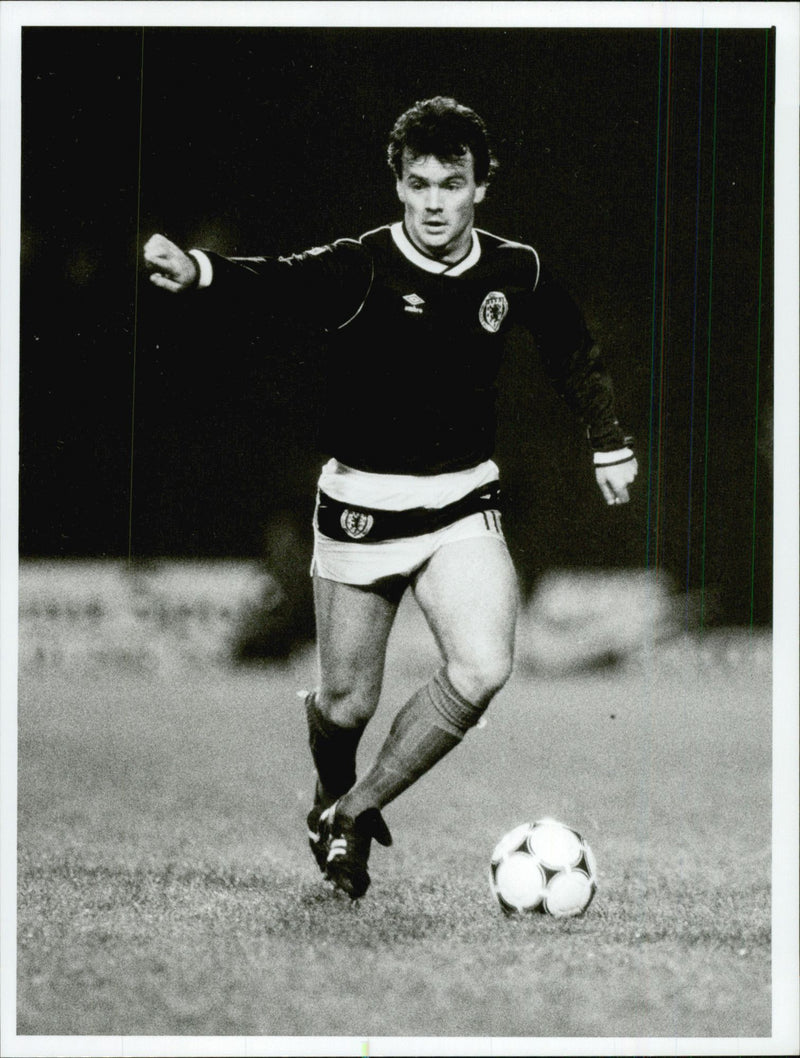 Football player Davie Cooper (Scotland) - Vintage Photograph