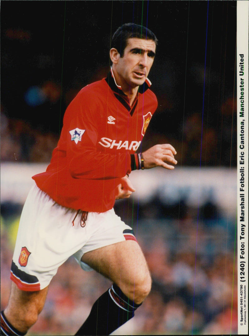 Eric Cantona, spelare i fotbollslaget Manchester United FC - Vintage Photograph