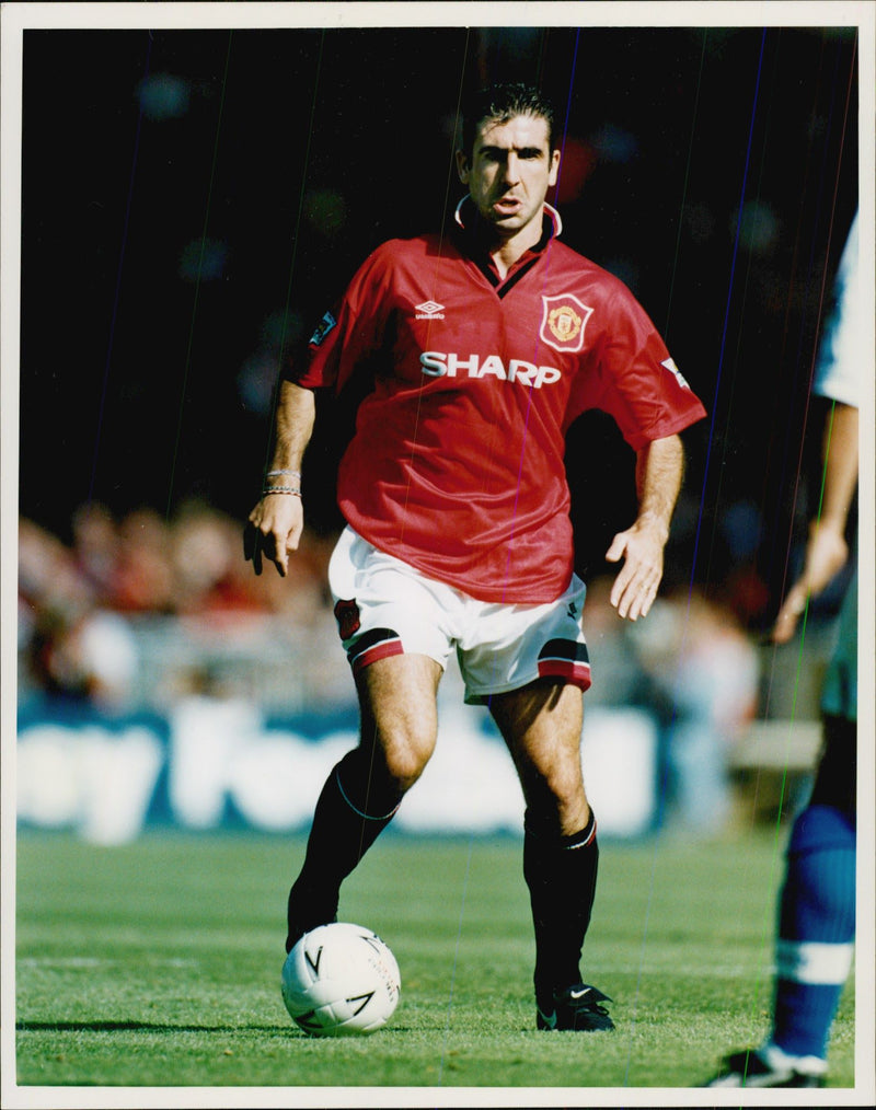 Eric Cantona, player of the Manchester United FC football team - Vintage Photograph