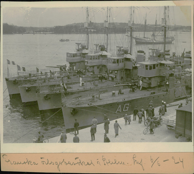 French army visit to Stockholm - 6 June 1924 - Vintage Photograph