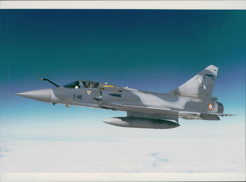 French hunting plane Dassault Mirage 2000. - Vintage Photograph