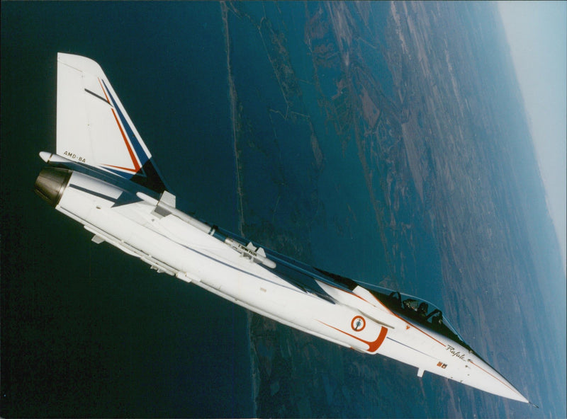 French hunting plane Dassault Rafale. - Vintage Photograph