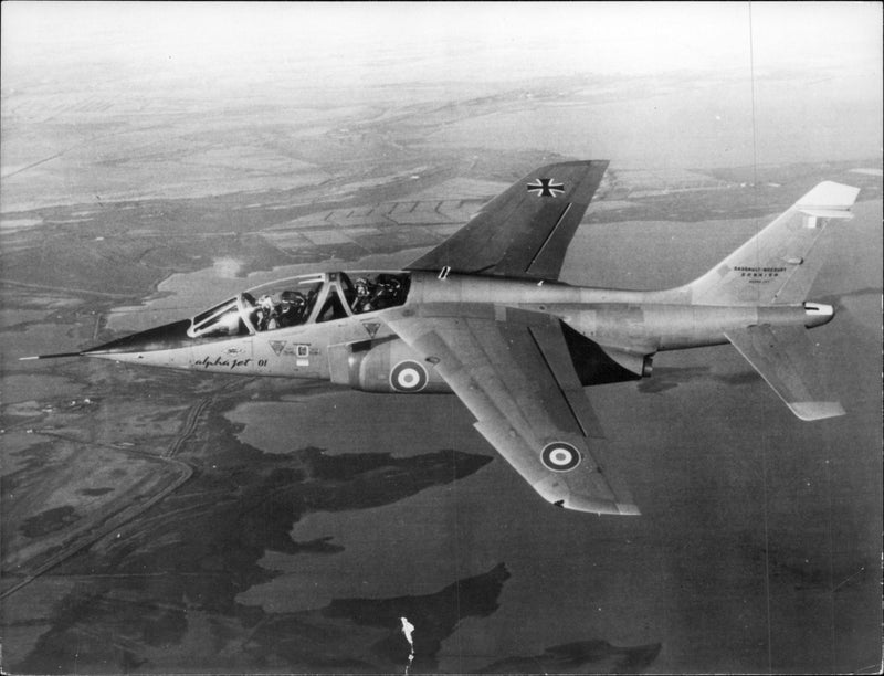 Franska försvarsplanen Dassault Alpha Jet 2. - Vintage Photograph