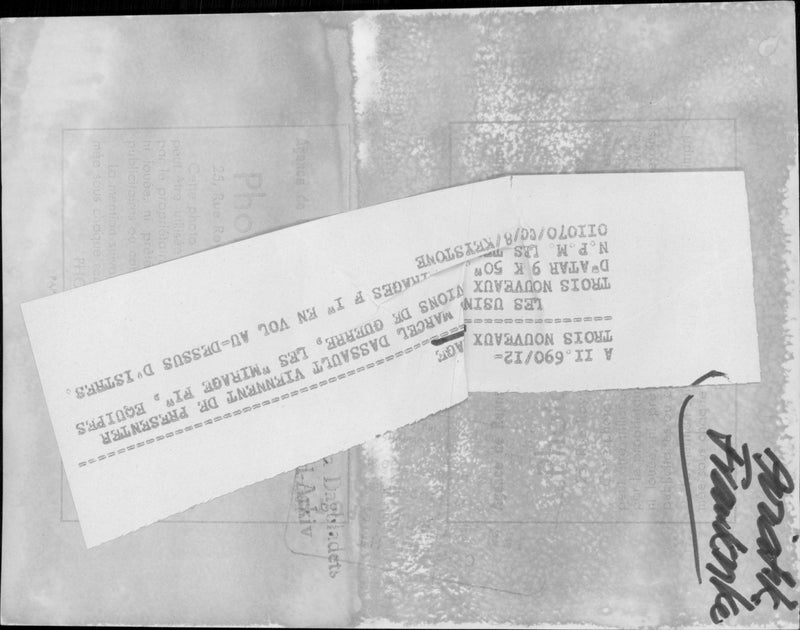 Den franska flygplanmodellen Dassault Mirage F1. - Vintage Photograph