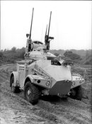 Demonstration of the tanks &quot;M3 Panhard&quot; - Vintage Photograph