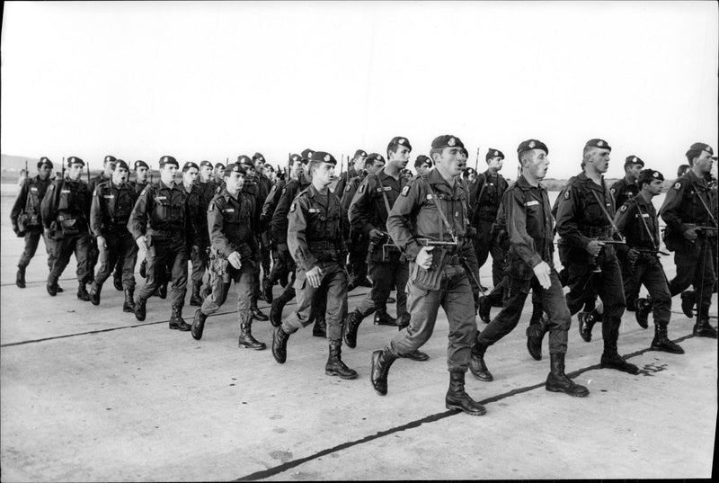 French troops arrive to Lebanon - Vintage Photograph