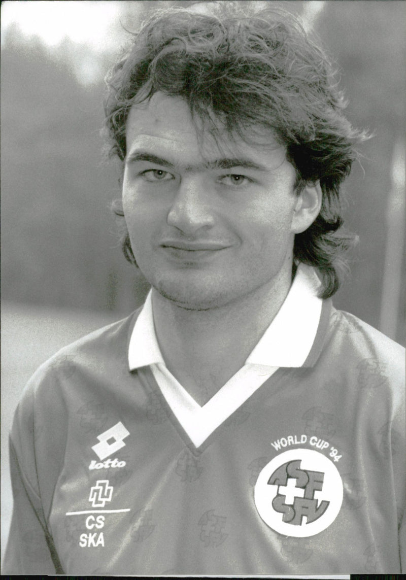 Football player StÃ©phane Chapuisat - Vintage Photograph