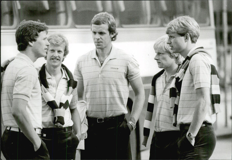 Football player SÃ¶ren BÃ¶rjesson in the middle - Vintage Photograph