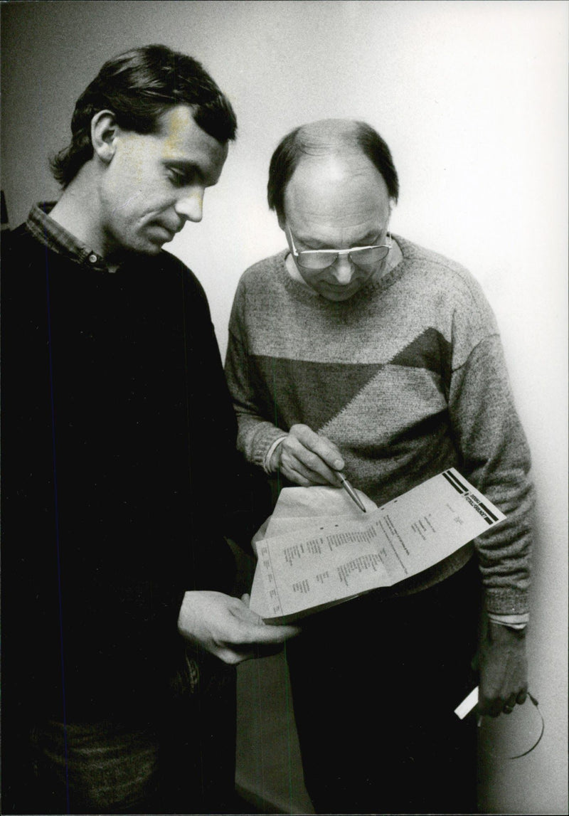 Football player SÃ¶ren BÃ¶rjesson together with the federation Lars &quot;Laban&quot; Arnesson - Vintage Photograph