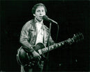Paul Simon appears in London - Vintage Photograph