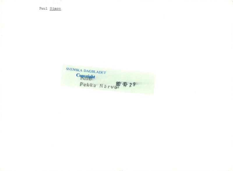 Paul Simon appears - Vintage Photograph