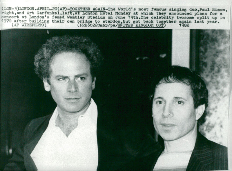 Art Garfunkel and Paul Simon at the London Hotel - Vintage Photograph
