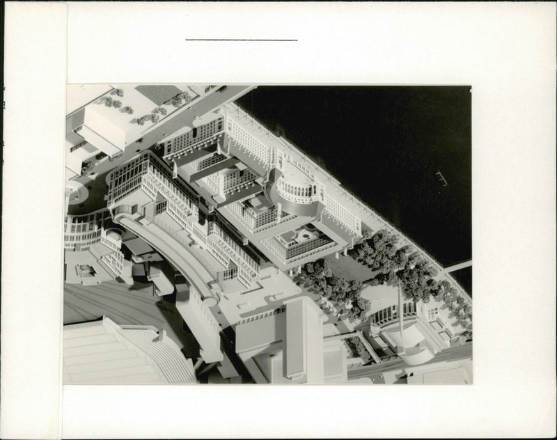 County Hall site, overview of the model - Vintage Photograph