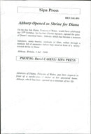 The shrine at Princess Diana's family home that has opened as a museum of her life - Vintage Photograph