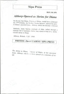 The shrine at Princess Diana's family home that has opened as a museum of her life - Vintage Photograph