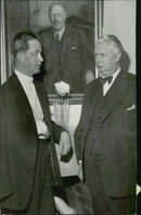 Carl Albert Anderson in concert with lawyer Eric Wennerholm. - Vintage Photograph