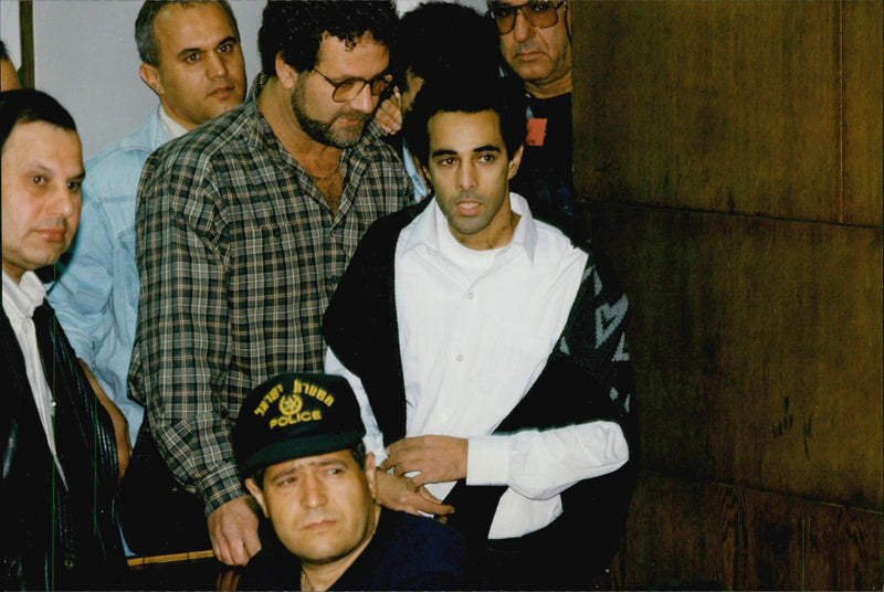 Yigal Amir, who acknowledged the murder of Prime Minister Yitzhak Rabin in court - Vintage Photograph